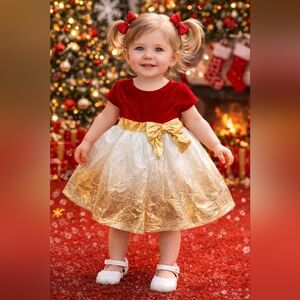 Blueberi Boulevard Holiday Velvet Sparkle Dress